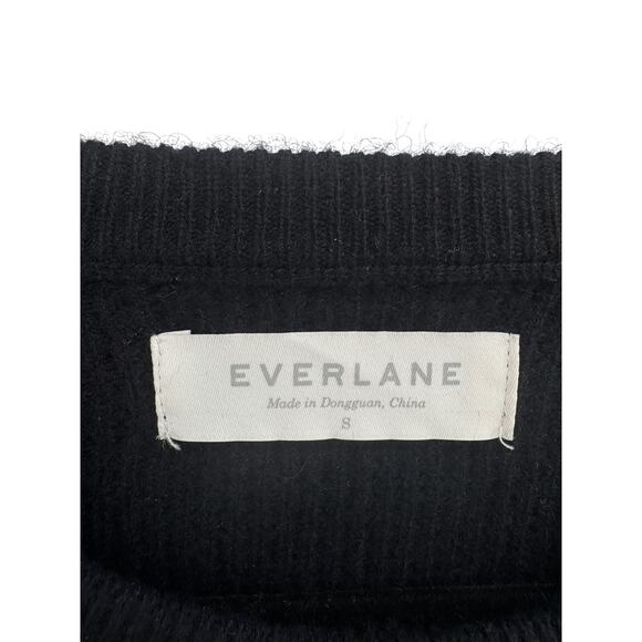 Everlane Waffle Knit Cashmere Sweater The Classic Crew Neck Men's Small Navy - Picture 5 of 6